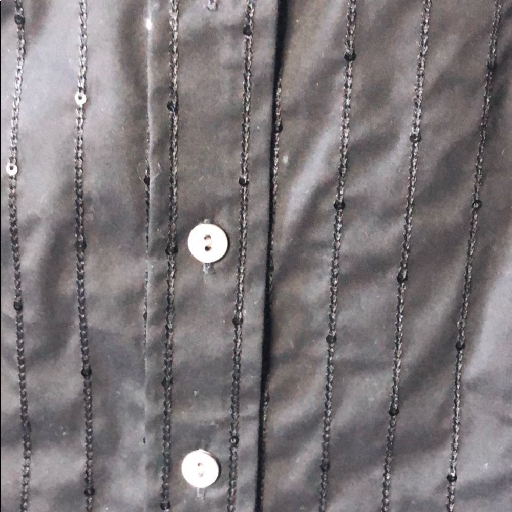 Lafayette 148 sequined button down top - 2 - Picture 6 of 8